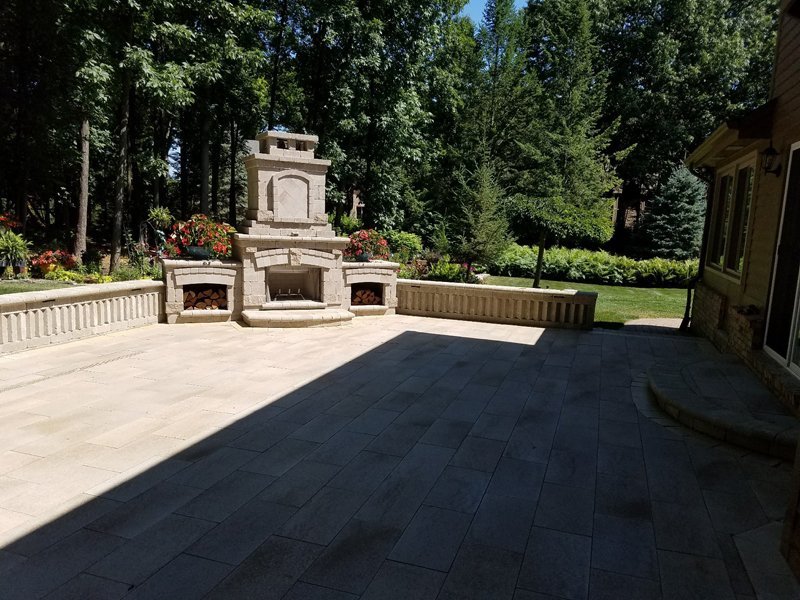 Outdoor fireplace in Brighton