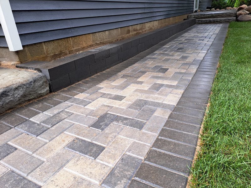 Brick paver walkway project in Brighton